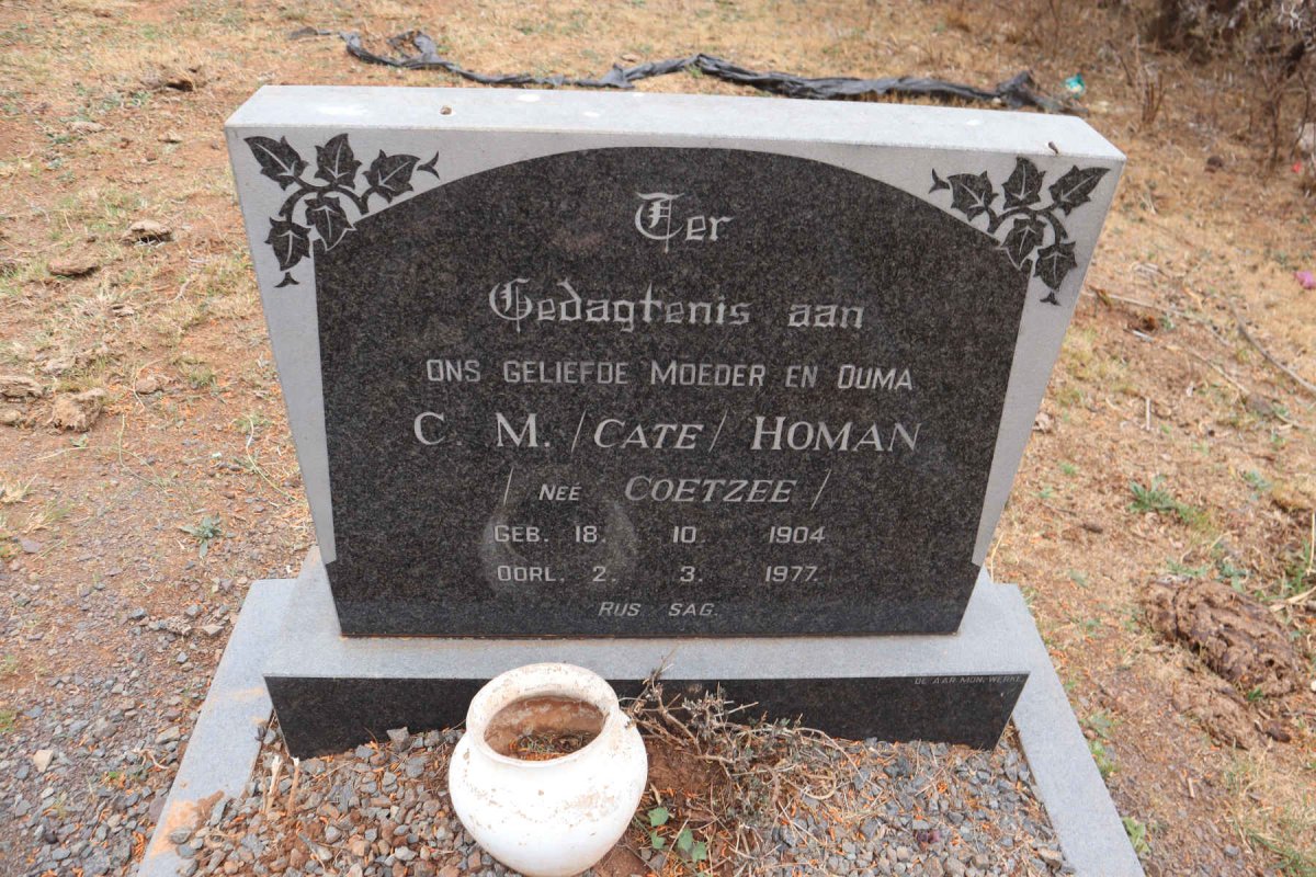 HOMAN C.M. nee COETZEE 1904-1977