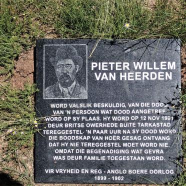 HEERDEN Pieter Willem, van -1901