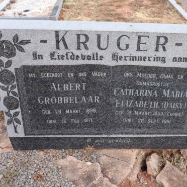KRUGER Albert Grobbelaar 1899-1971 & Catharina Maria Elizabeth FOURIE 1899-1991