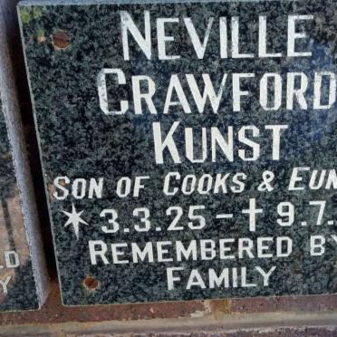 KUNST Neville Crawford 1925-1991