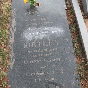 KIRTLEY Henry James Edward 1916-1979 & Catherina Elizabeth VAN DER MERWE 1923-1983