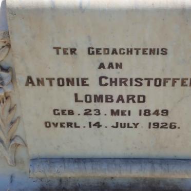 LOMBARD Antonie Christoffel 1849-1926 &amp; Elisabeth Helena LOMBARD 1851- _1