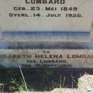 LOMBARD Antonie Christoffel 1849-1926 &amp; Elisabeth Helena LOMBARD 1851- _2