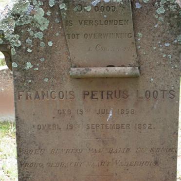 LOOTS Francois Petrus 1858-1892