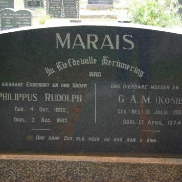 MARAIS Philippus Rudolph 1900-1963 &amp; G.A.M. NEL 1906-1974