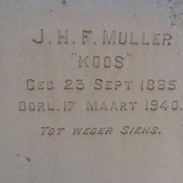 MULLER J.H.F. 1865-1940
