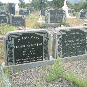MCEWAN Alexander -1950 :: MCEWAN Gertrude Maud born SELLERS -1981