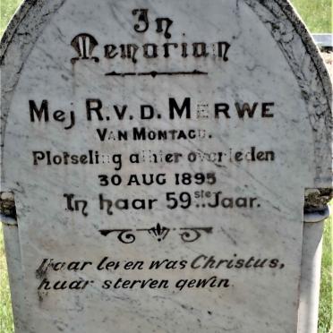 MERWE R., v.d. -1895