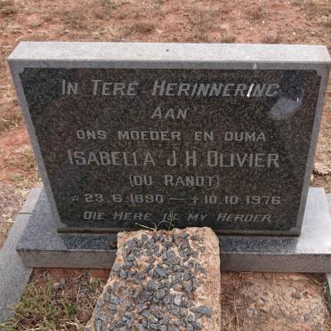 OLIVIER Isabella J.H. nee DU RANDT 1890-1976