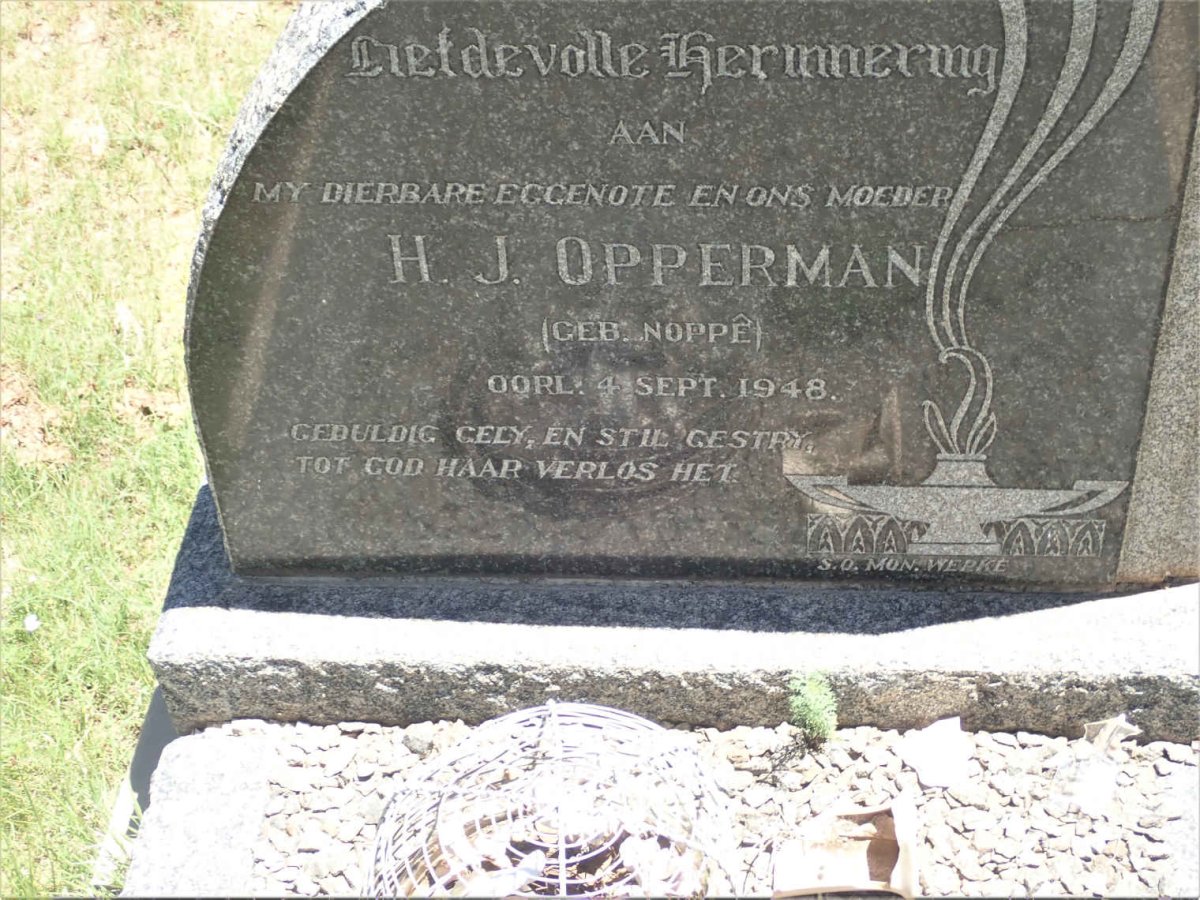 OPPERMAN H.J. nee NOPPE -1948