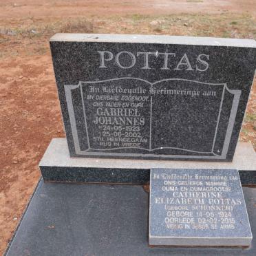 POTTAS Gabriel Johannes 1923-2002 & Catherine Elizabeth SCHONKEN 1924-2015