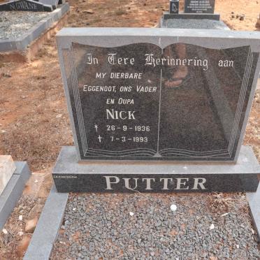 PUTTER Nick 1936-1993