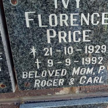 PRICE Ivy Florence 1929-1992