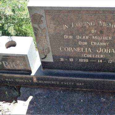 PRICE Cornelia Johanna nee COETZER 1898-1982