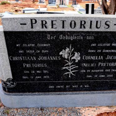 PRETORIUS Christiaan Johannes 1911-1970 & Cornelia Jacomina MARAIS 1918-2002
