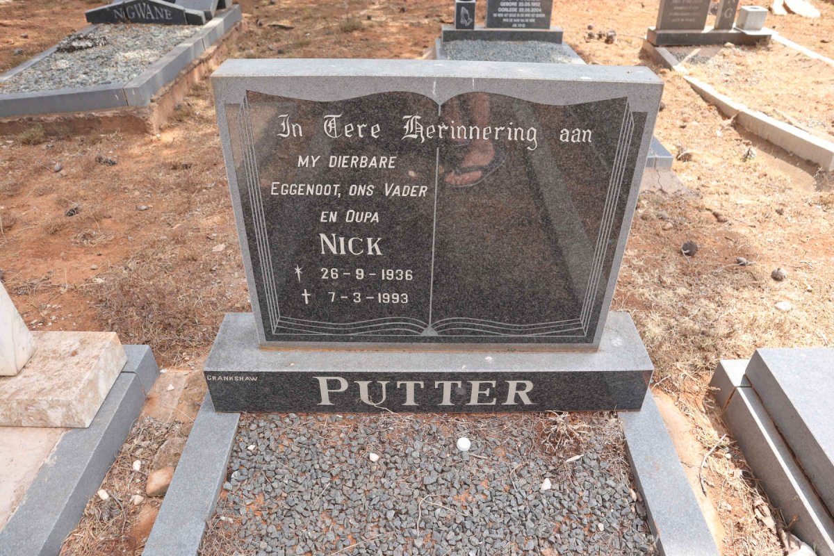 PUTTER Nick 1936-1993