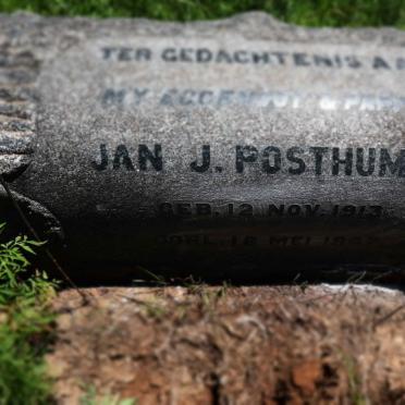 POSTHUMUS Jan J. 1913-1947 &amp; Elizabeth Johanna Magdalena DELPORT 1913-1957