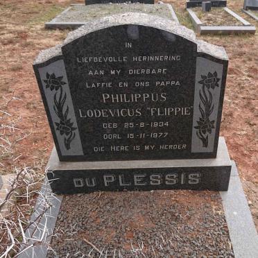 PLESSIS Philippus Lodevicus, du 1934-1977