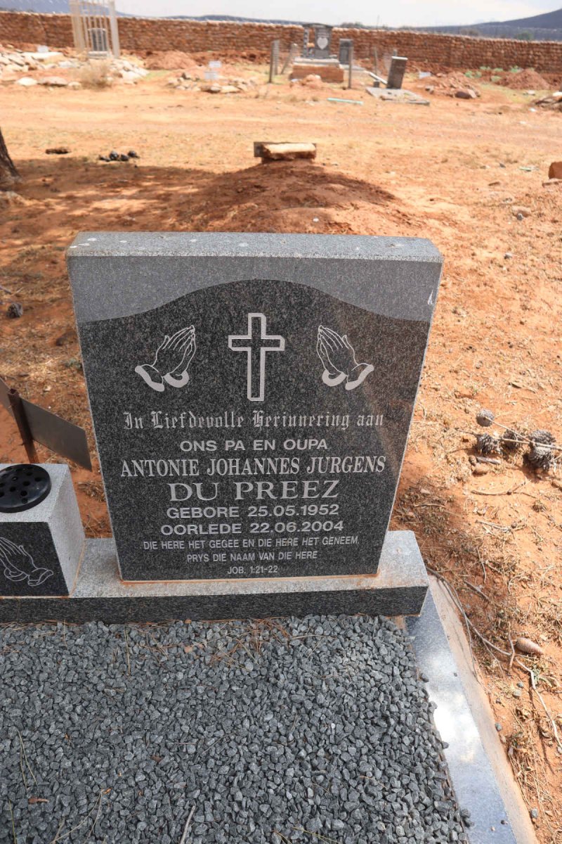 PREEZ Antonie Johannes Jurgens, du 1952-2004