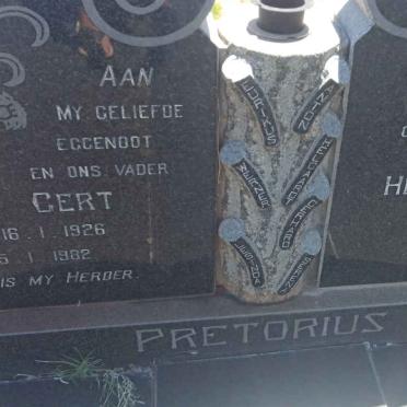 PRETORIUS Gert 1926-1982 &amp; Helena W. 1930-2017