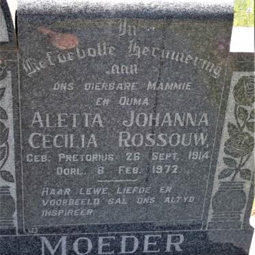 ROSSOUW Aletta Johanna Cecilia nee PRETORIUS 1914-1972