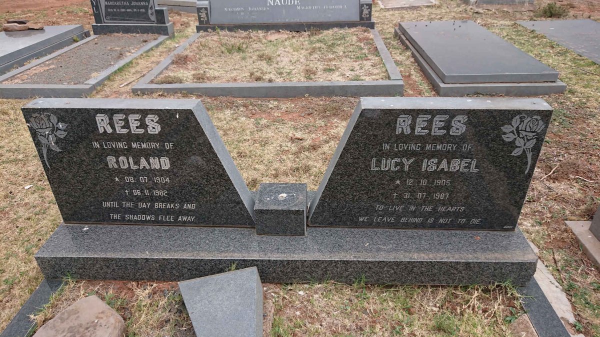 REES Roland 1984-1982 & Lucy Isabel 1905-1987