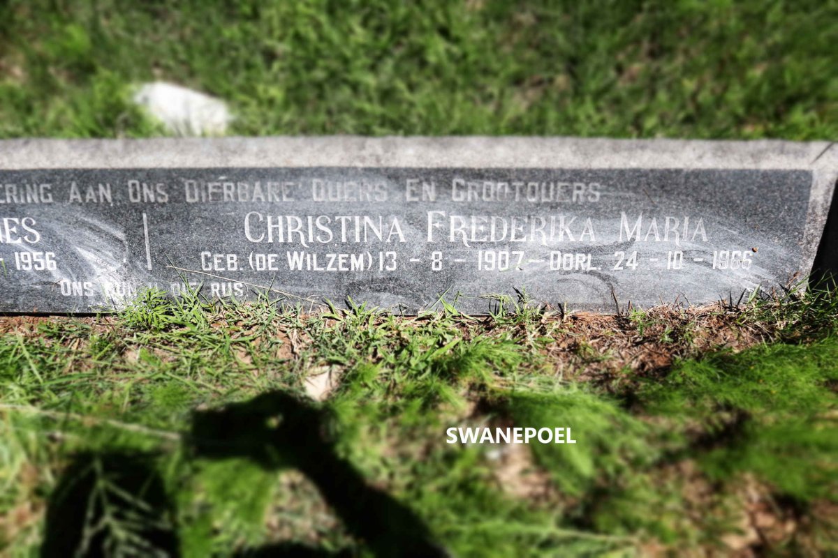 SWANEPOEL Willem Petrus Johannes 1895-1956 &amp; Christina Frederika Maria DE WILZEM 1907-1966 _2