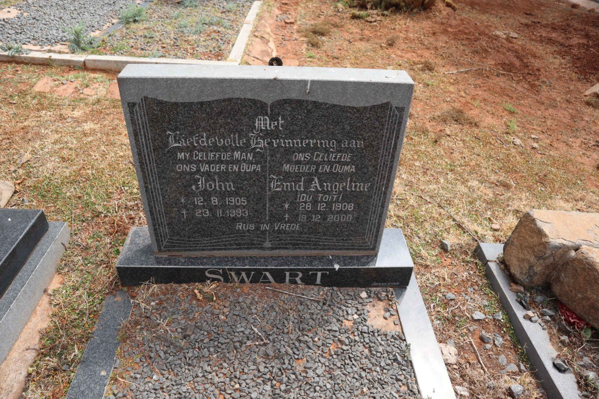 SWART John 1905-1993 & Enid Angeline DU TOIT 1908-2000