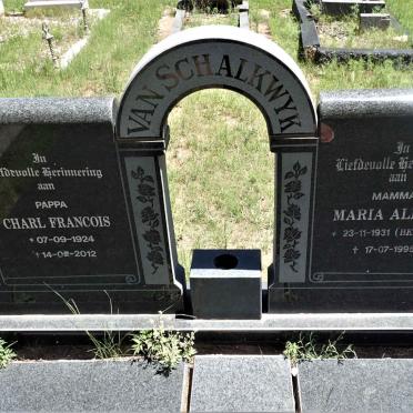 SCHALKWYK Charl Francois, van 1924-2012 &amp; Maria Aletta BEKKER 1931-1995