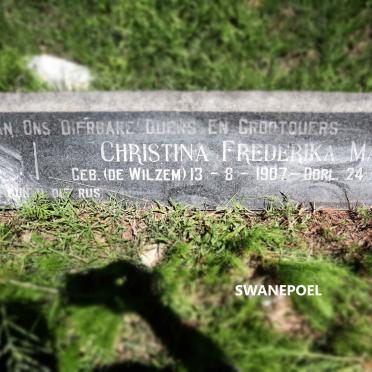 SWANEPOEL Willem Petrus Johannes 1895-1956 &amp; Christina Frederika Maria DE WILZEM 1907-1966 _2
