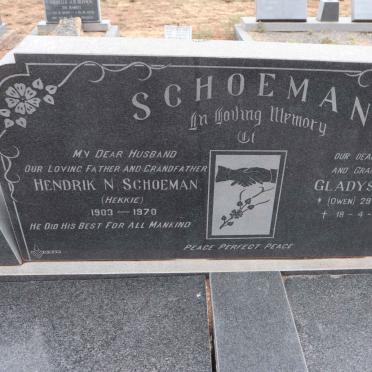 SCHOEMAN Hendrik N. 1903-1970 & Gladys Enid OWEN 1918-1997