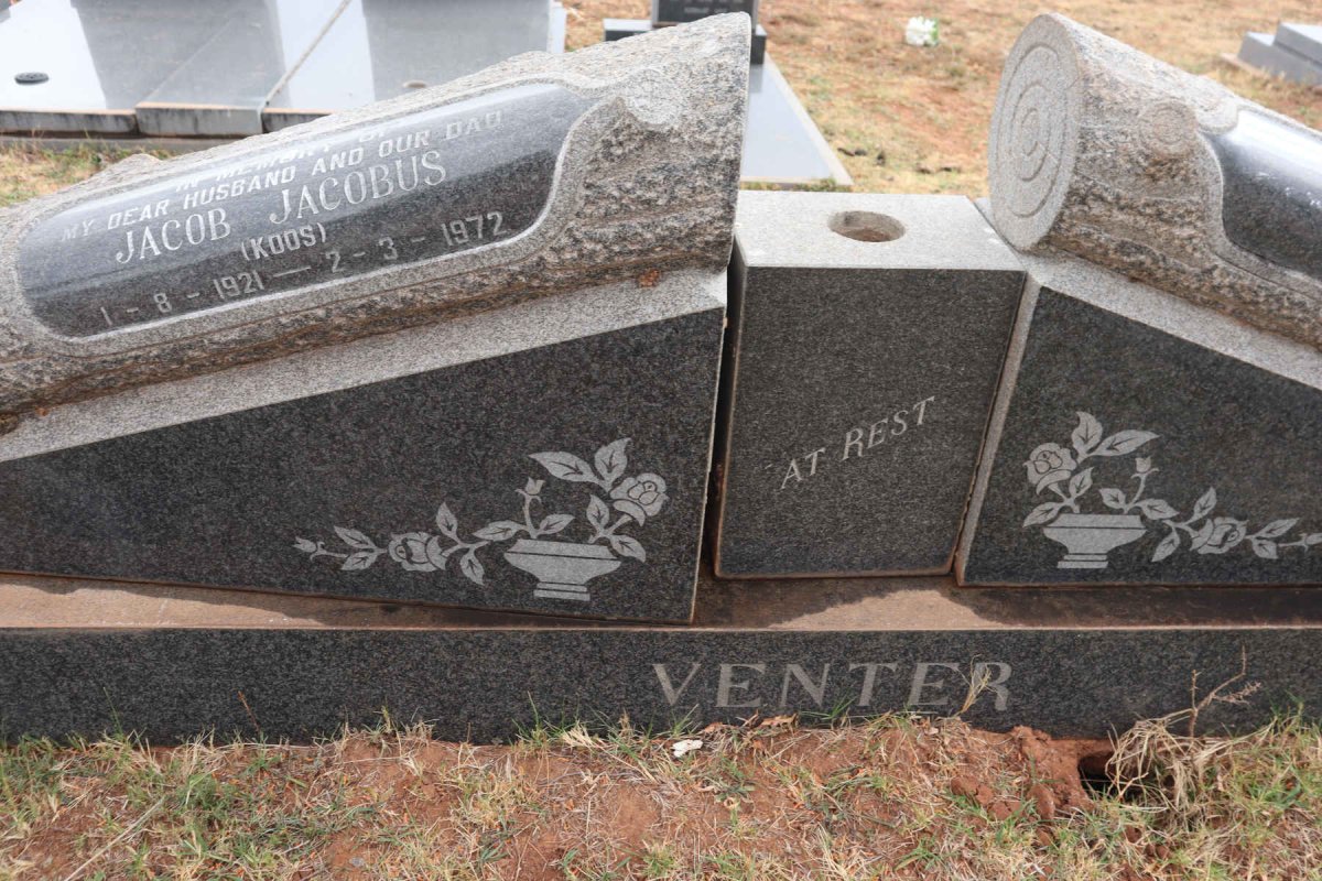 VENTER Jacob Jacobus 1921-1972