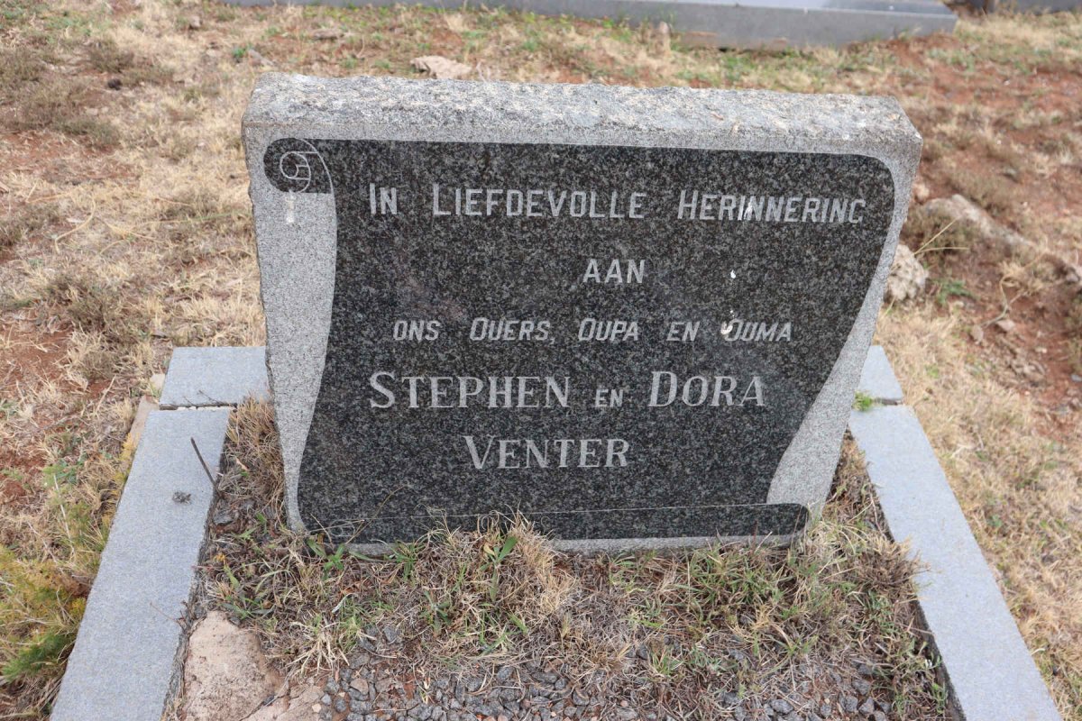 VENTER Stephen & Dora