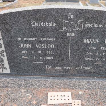 VOSLOO John 1893-1964 & Minnie VENTER 1902-1983