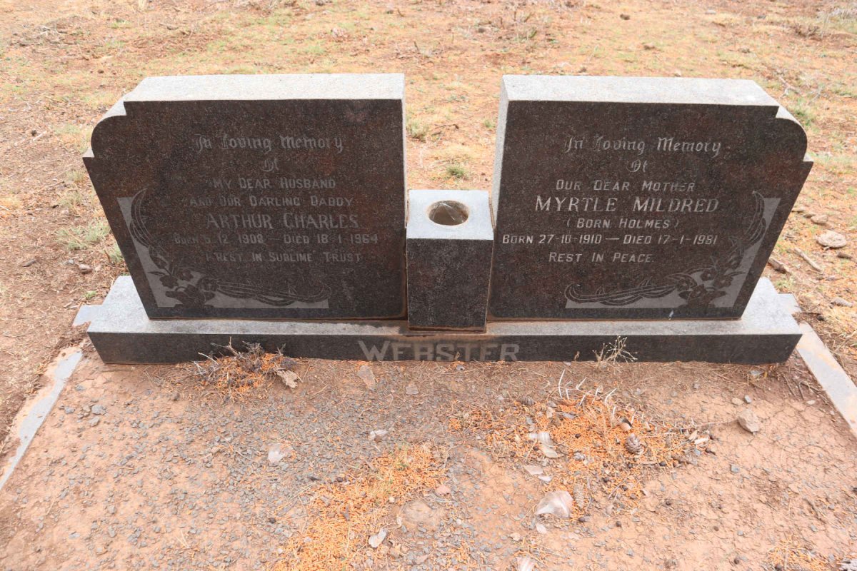 WEBSTER Arthur Charles 1908-1964 & Myrtle Mildred HOLMES 1910-1981