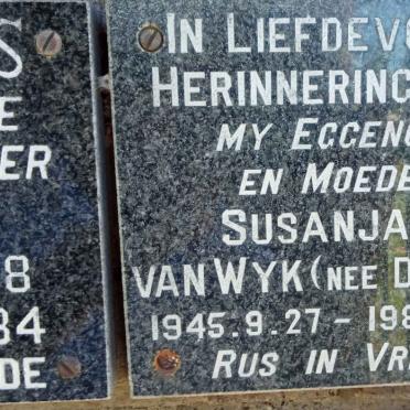 WYK Susan Jane, van nee DUCKITT 1945-1986