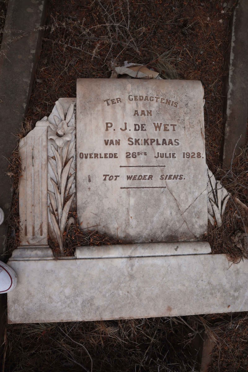 WET P.J., de -1928