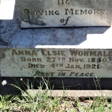 WORMALD Anna Elsie 1850-1921