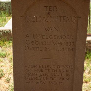 WELGEMOED A.J. 1830-1911