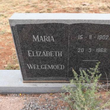 WELGEMOED Maria Elizabeth 1902-1968