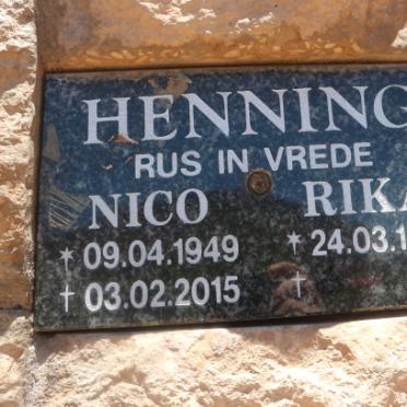 HENNING Nico 1949-2015 &amp; Rika 1951-