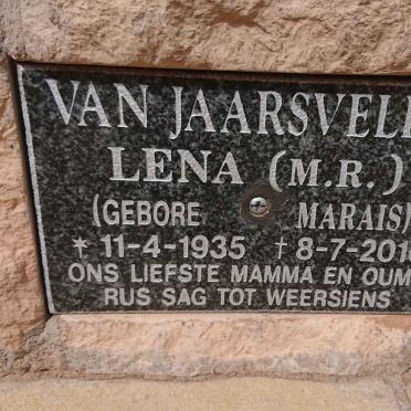 JAARSVELDT M.R., van nee MARAIS 1935-2016