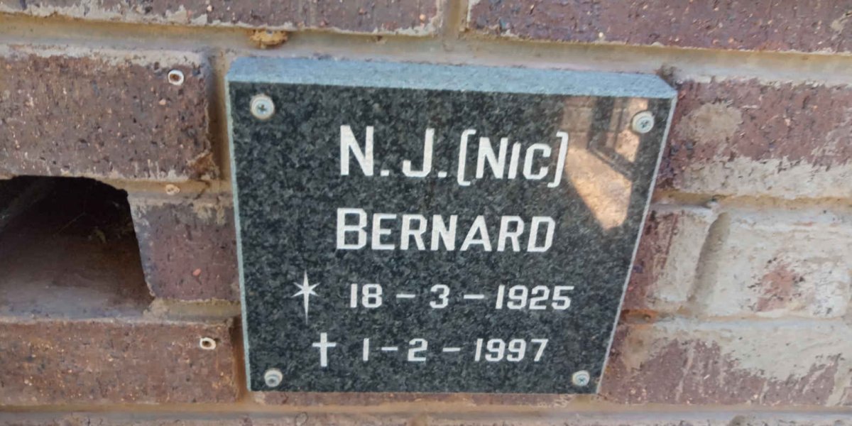 BERNARD N.J. 1925-1997