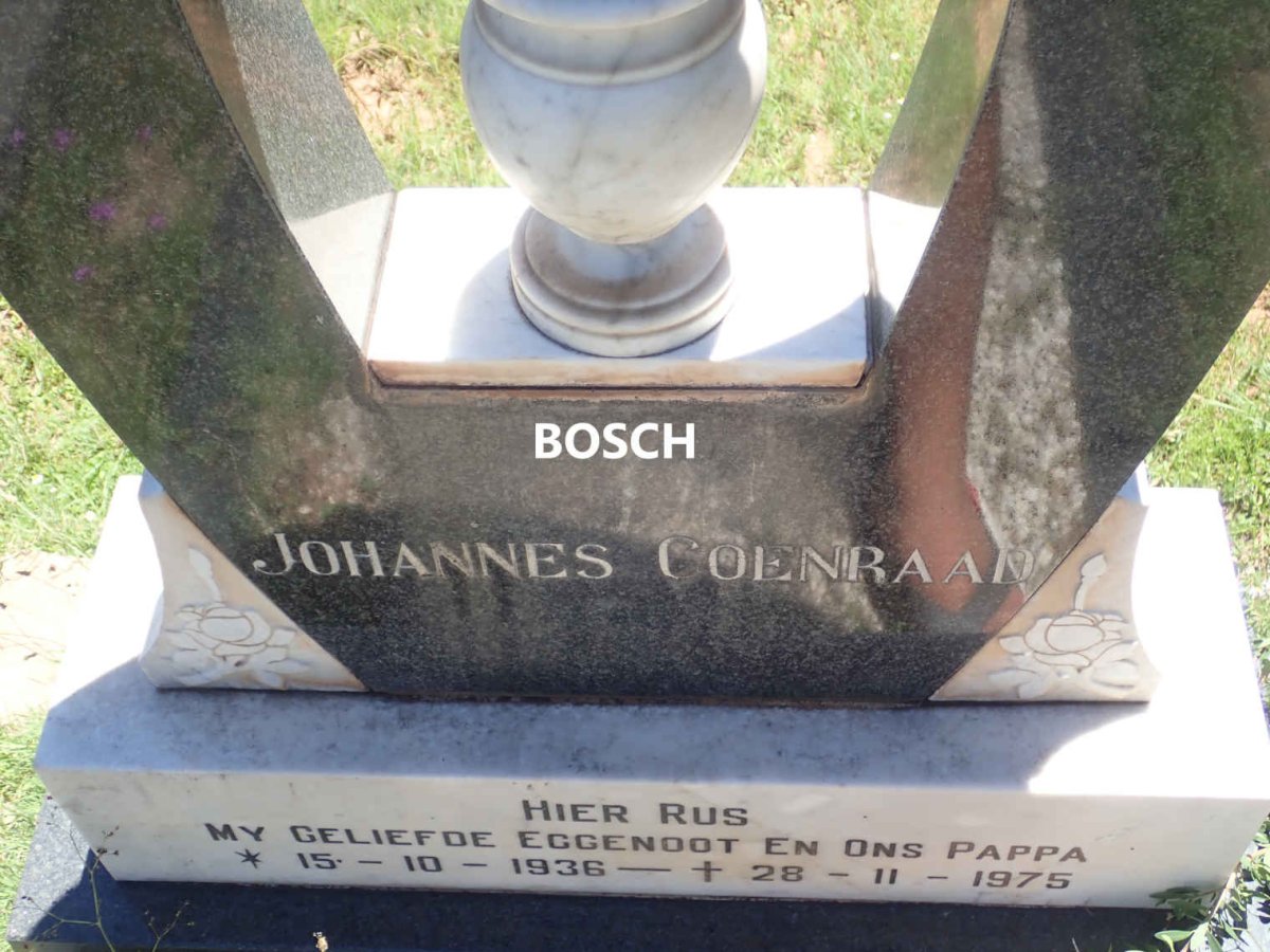 BOSCH Johannes Coenraad 1936-1975