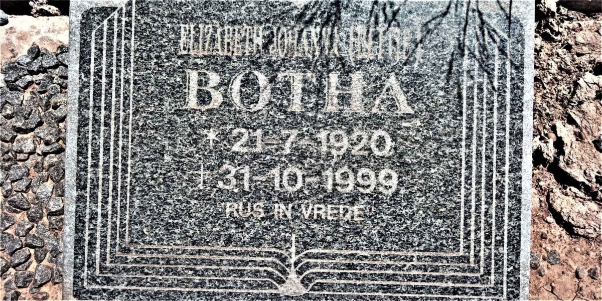 BOTHA Elizabeth Johanna 1920-1999