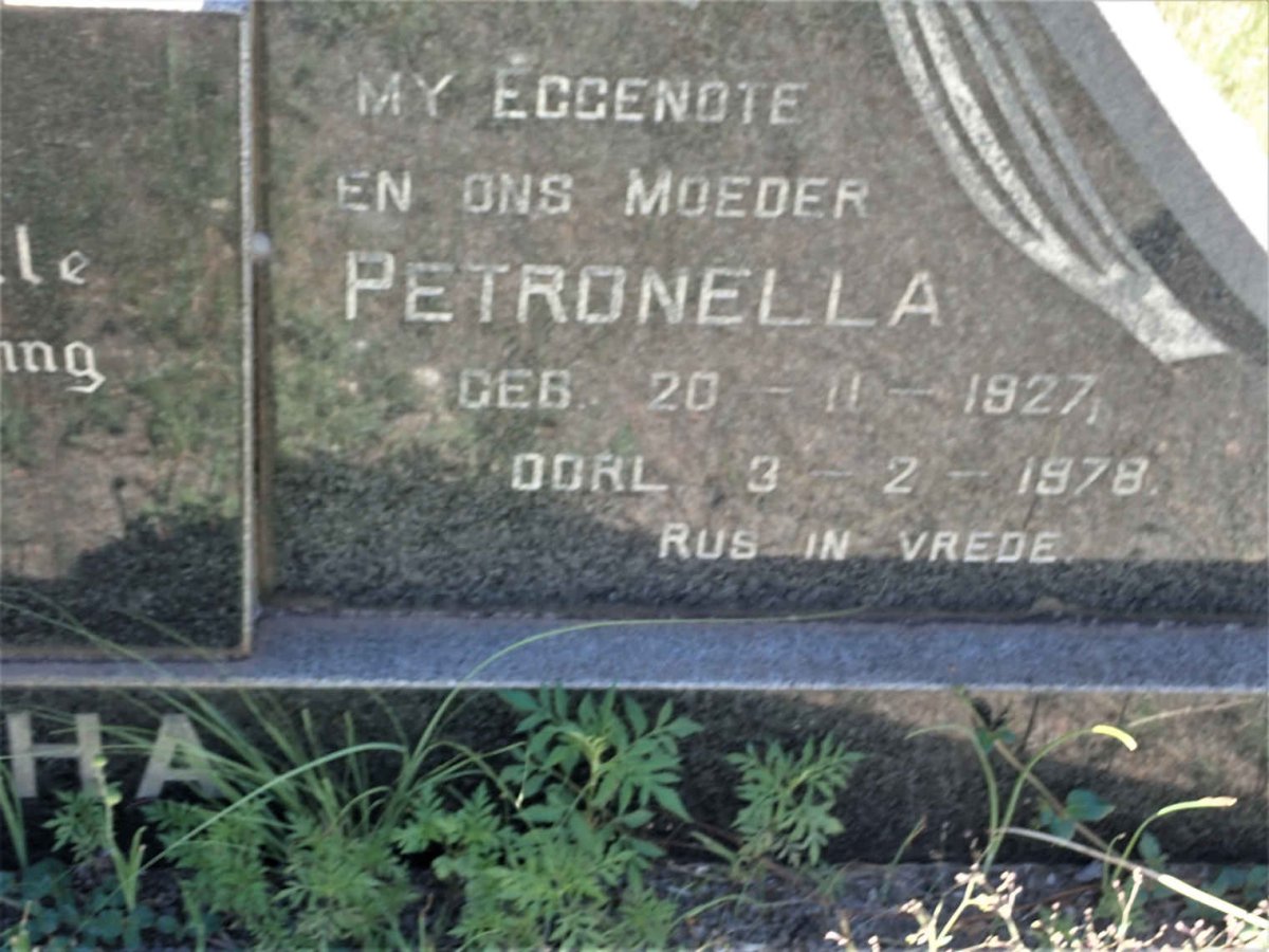 BOTHA Barend Stefanes 1936-1991 &amp; Petronella 1927-1978