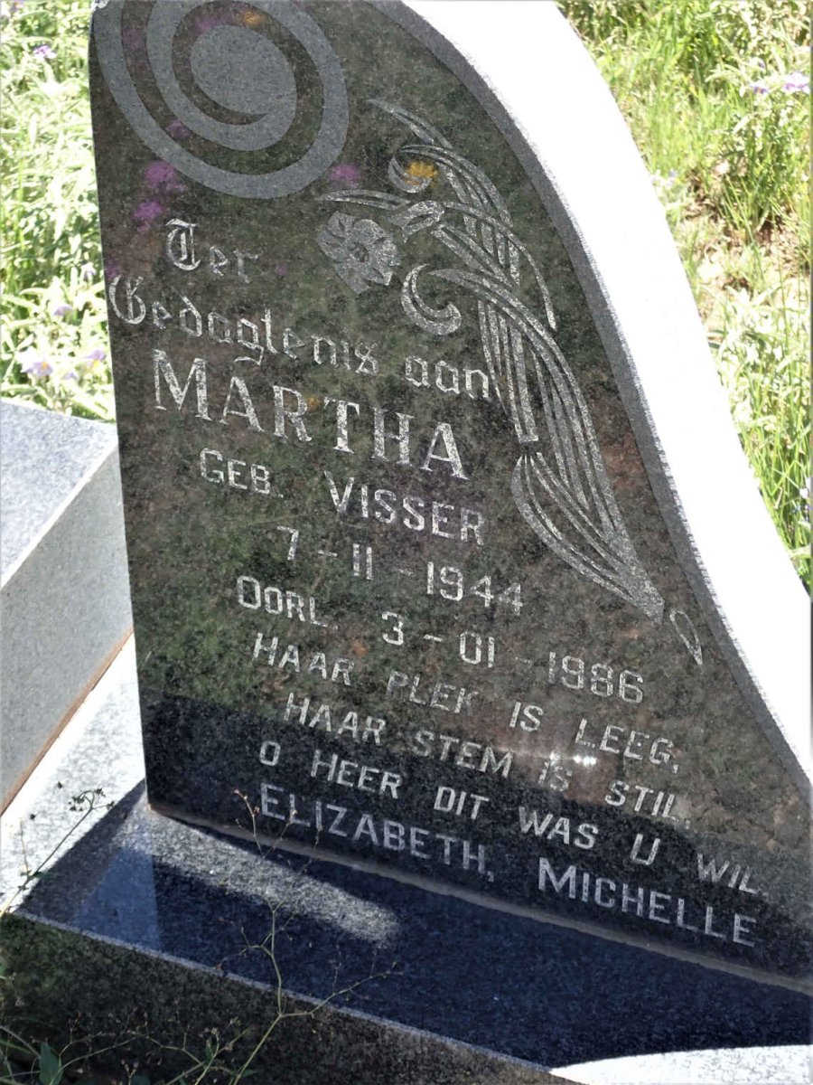 BURKE Auburne 1943-2002 &amp; Martha VISSER 1944-1986