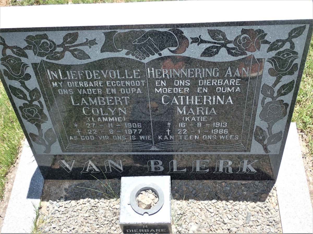 BLERK Lambert Colyn, van 1906-1977 &amp; Catherina Maria 1913-1986