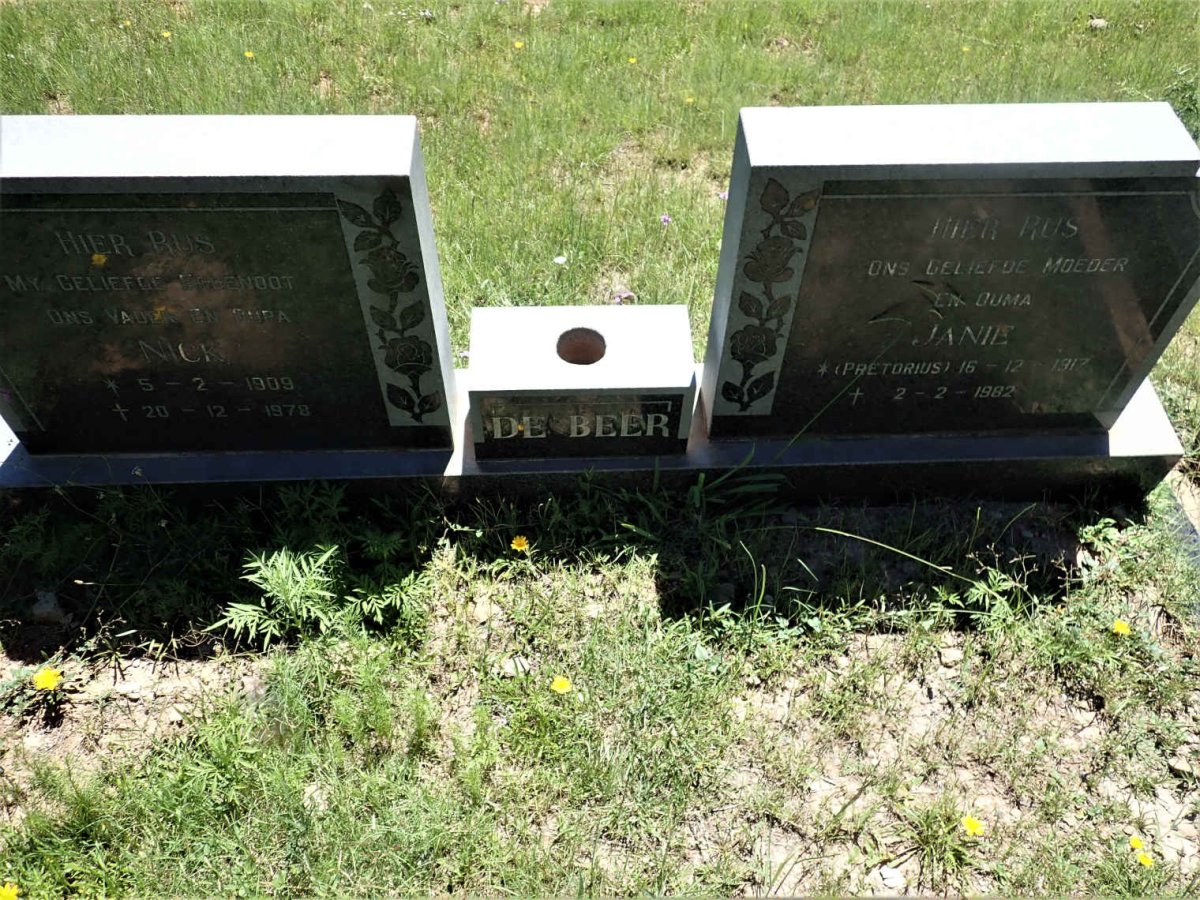 BEER Nick, de 1909-1978 &amp; Janie PRETORIUS 1917-1982