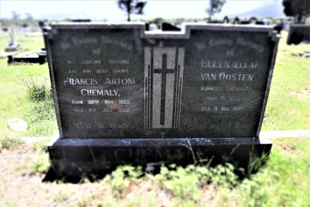 CHEMALY Francis Anton 1903-1953 :: VAN OOSTEN Ellen formerly CHEMALY nee DE WITT -1990